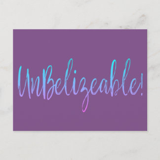 Niet Belizeable, briefkaart