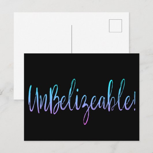 Niet Belizeable! briefkaart (Voorkant / Achterkant)