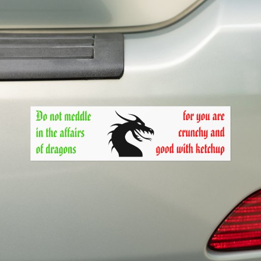 Niet bemoeien bumpersticker (Op auto)