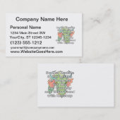 Niet bemoeien met de witte drakenkop visitekaartje (Voorkant / Achterkant)