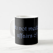 Niet bemoeien met katten koffiemok (Voorkant links)