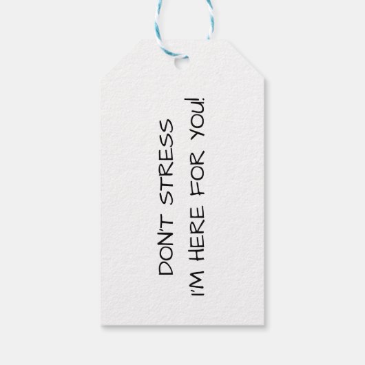 NIET BENADRUKKEN DAT IK HIER VOOR JE BEN! CADEAULABEL (Achterkant)