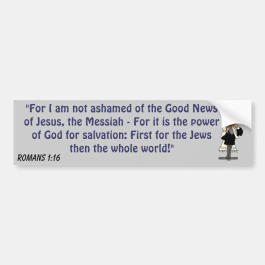 Niet beschaamd bumpersticker (Voorkant)