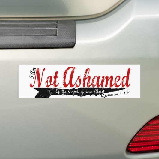 Niet beschaamd! bumpersticker (Op auto)