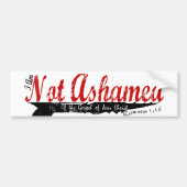 Niet beschaamd! bumpersticker (Voorkant)