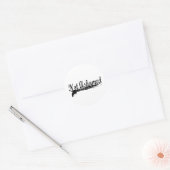 Niet beschaamd! ronde sticker (Envelop)