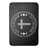 Niet beschaamd voor de Christelijke Bijbelse Verse Badmat (Voorkant Verticaal)