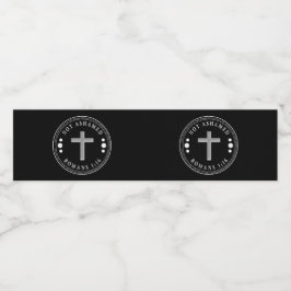 Niet beschaamd voor de Christelijke Bijbelse Verse Waterfles Etiket