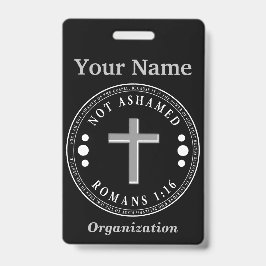 Niet beschaamd voor het evangelie Christelijke Bij Badge