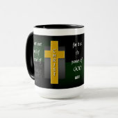 Niet beschaamde Christelijke Bijbelverse koffie Mo Mok (Voorkant links)