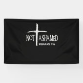 Niet beschaamde Romeinen 116 Jezus Christelijk Spandoek (Horizontaal)