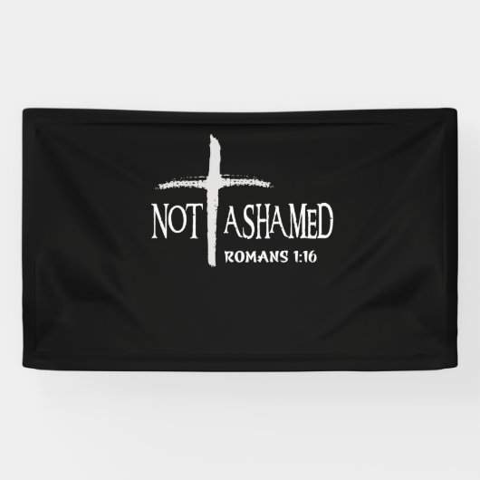 Niet beschaamde Romeinen 116 Jezus Christelijk Spandoek (Horizontaal)