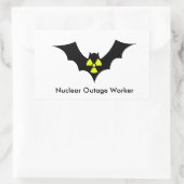 Niet-beschikte werknemer rechthoekige sticker (Tas)