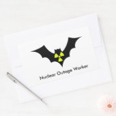 Niet-beschikte werknemer rechthoekige sticker (Envelop)