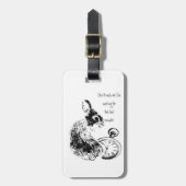 Niet beschoten, laatste minuut, laat vun konijn bagagelabel (Voorkant verticaal)