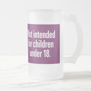 Niet bestemd voor kinderen jonger dan 18 jaar matglas bierpul
