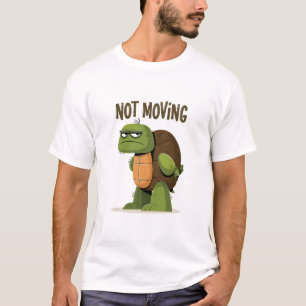 Niet Bewegende Grappige Chagrijnige Schildpad Kara T-shirt