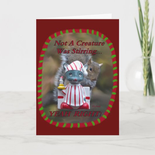 Niet bewoog een Schepsel… JA NET! Feestdagen Kaart (Voorkant)