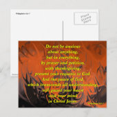 Niet Bezorgd ben (dansende vlammen) - Briefkaart (Voorkant / Achterkant)