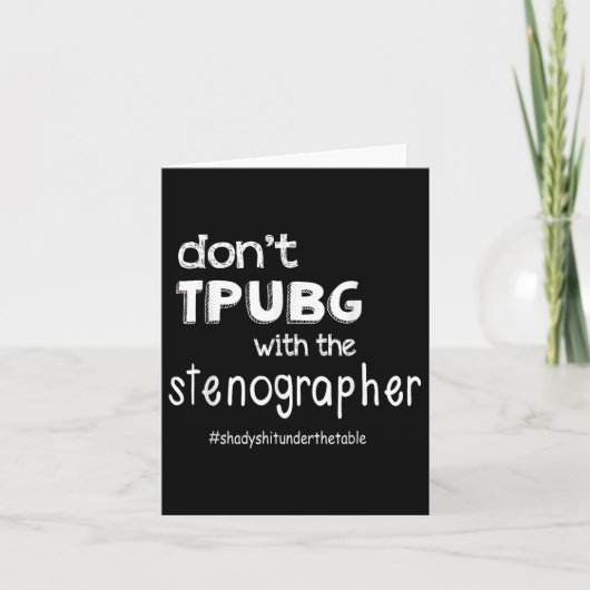 Niet bij de stenograaf kaart (Voorkant)