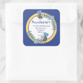 Niet-bij-leefbaar goed vierkant honing label (Tas)