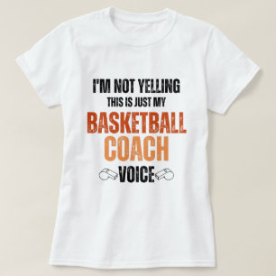 Niet bijbellen basketbalcoach Stem grappige tekst T-shirt