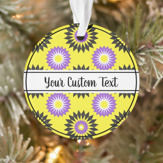 Niet-binair geel ornament van pridegeel bloempatro (Boom)