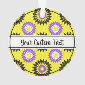 Niet-binair geel ornament van pridegeel bloempatro (achterkant)