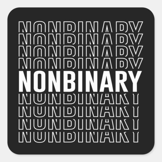 Niet-binair Patroon Vierkante Sticker (Voorkant)