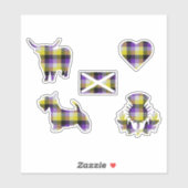 Niet-Binair Tartan Sticker (Vel)