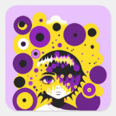 Niet-binaire cirkel stickers (Voorkant)