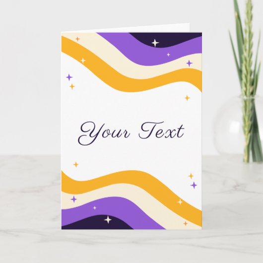 Niet - Binaire de Kleuren van de Vlag Pride & Spar Kaart (Voorkant)