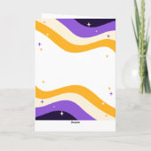 Niet - Binaire de Kleuren van de Vlag Pride & Spar Kaart (Achterkant)