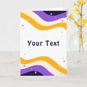 Niet - Binaire de Kleuren van de Vlag Pride & Spar Kaart (Gele Bloem)