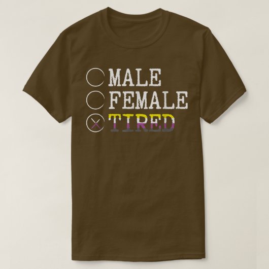 Niet-Binaire Genderqueer Pronouns-LGBTQ Enby Pride T-shirt (Design voorkant)