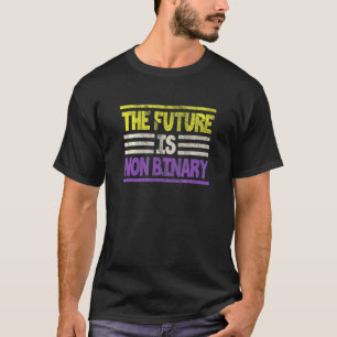 Niet-binaire geslachtsvlag De toekomst is niet-bin T-shirt