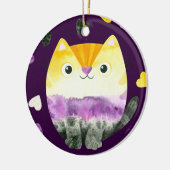 Niet-Binaire Kat-versiering Keramisch Ornament (Links)