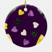 Niet-Binaire Kat-versiering Keramisch Ornament (Achterkant)