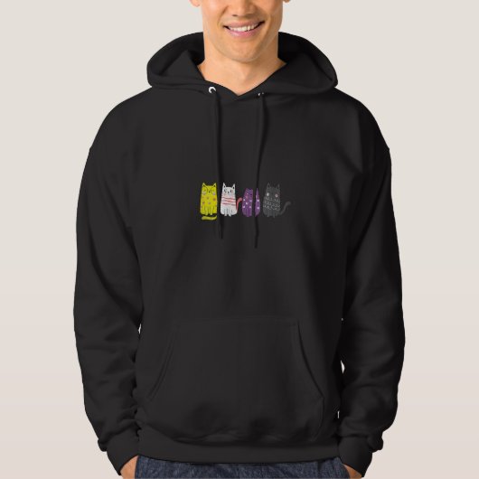 Niet-binaire pride Agender Hoodie (Voorkant)