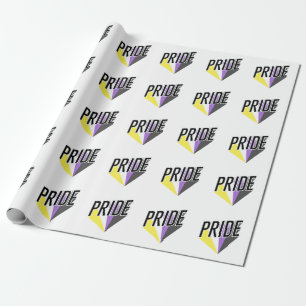 Niet-binaire Pride Burst Cadeaupapier