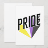 Niet-binaire Pride Burst Feestdagenkaart (Voorkant / Achterkant)