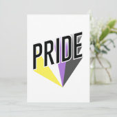 Niet-binaire Pride Burst Feestdagenkaart (Staand voorkant)