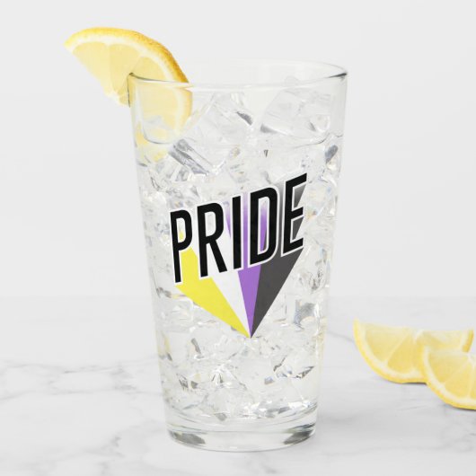 Niet-binaire Pride Burst Glas (Voorkant ijs)