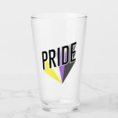 Niet-binaire Pride Burst Glas (Voorkant)