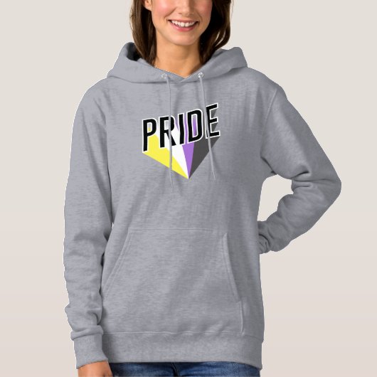 Niet-binaire Pride Burst Hoodie (Voorkant)