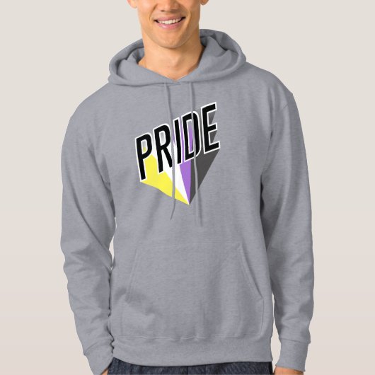 Niet-binaire Pride Burst Hoodie (Voorkant)