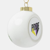 Niet-binaire Pride Burst Keramische Bal Ornament (Links)