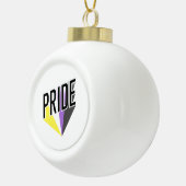 Niet-binaire Pride Burst Keramische Bal Ornament (Rechts)