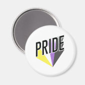 Niet-binaire Pride Burst Magneet (Voorkant / Achterkant)