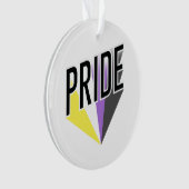 Niet-binaire Pride Burst Ornament (voorkant)